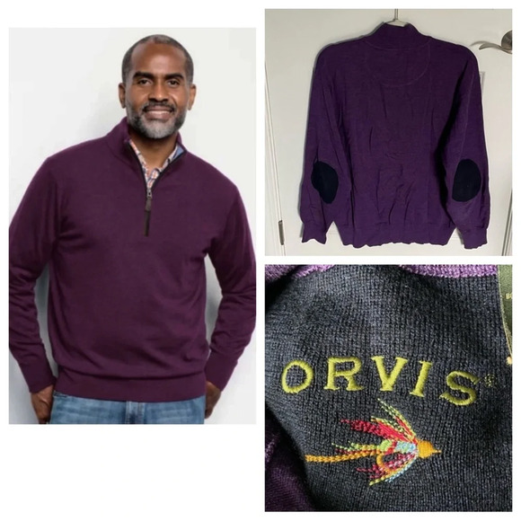 Orvis Wool Quarter Zip Pullover Sweater - 29458 - Picture 1 of 15